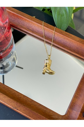 Manolia Jewels Çelik Çizme Kolye Gold