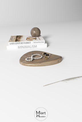 Miart Wooden Catch-All Wing - Masif Meşe Tasarım Masa Üstü Organizer ve Dekor...