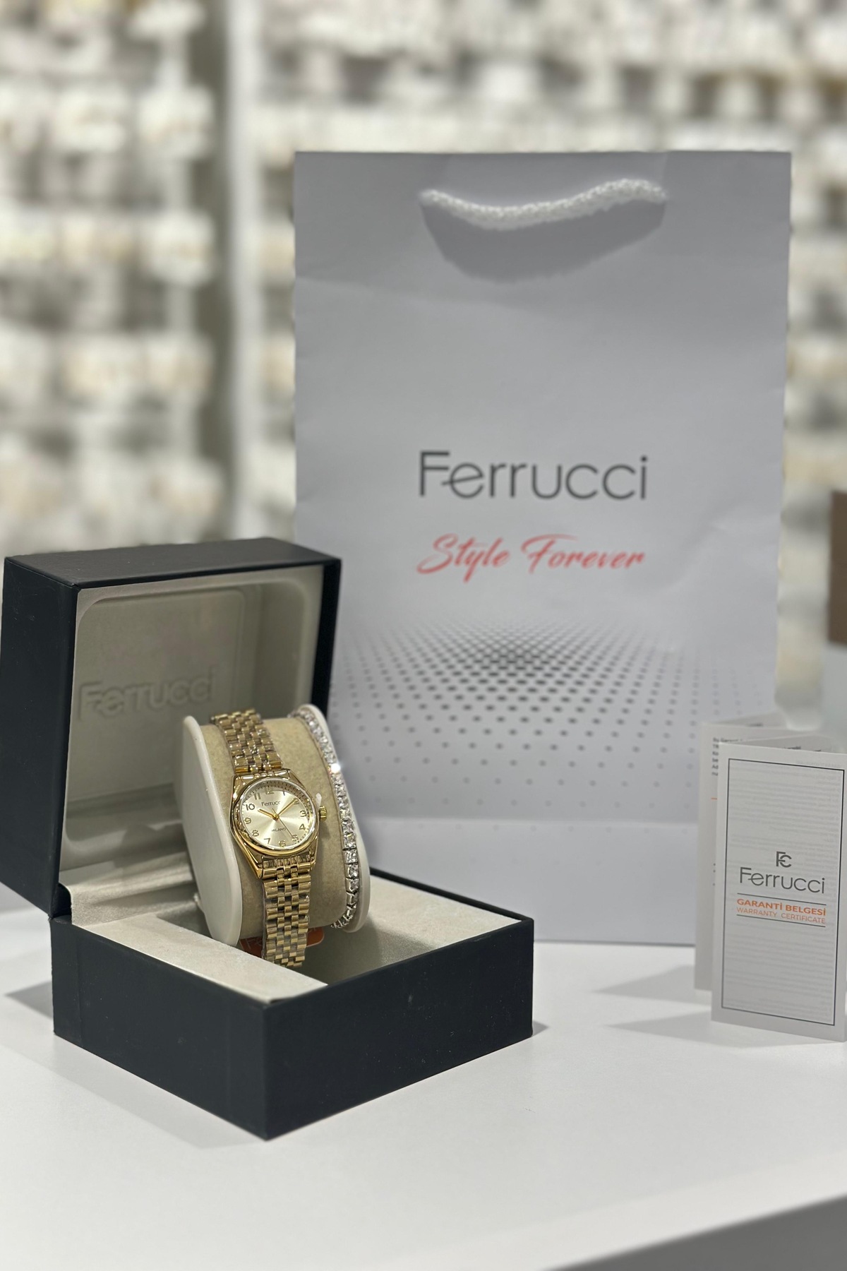 Ferrucci Çelik Kordon Su Geçirmez Garantili Kadın Kol Saati görsel 8