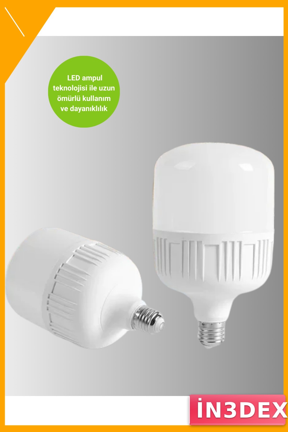 30W Şarjlı LED Ampul Beyaz Işık Enerji Tasarruflu Torch