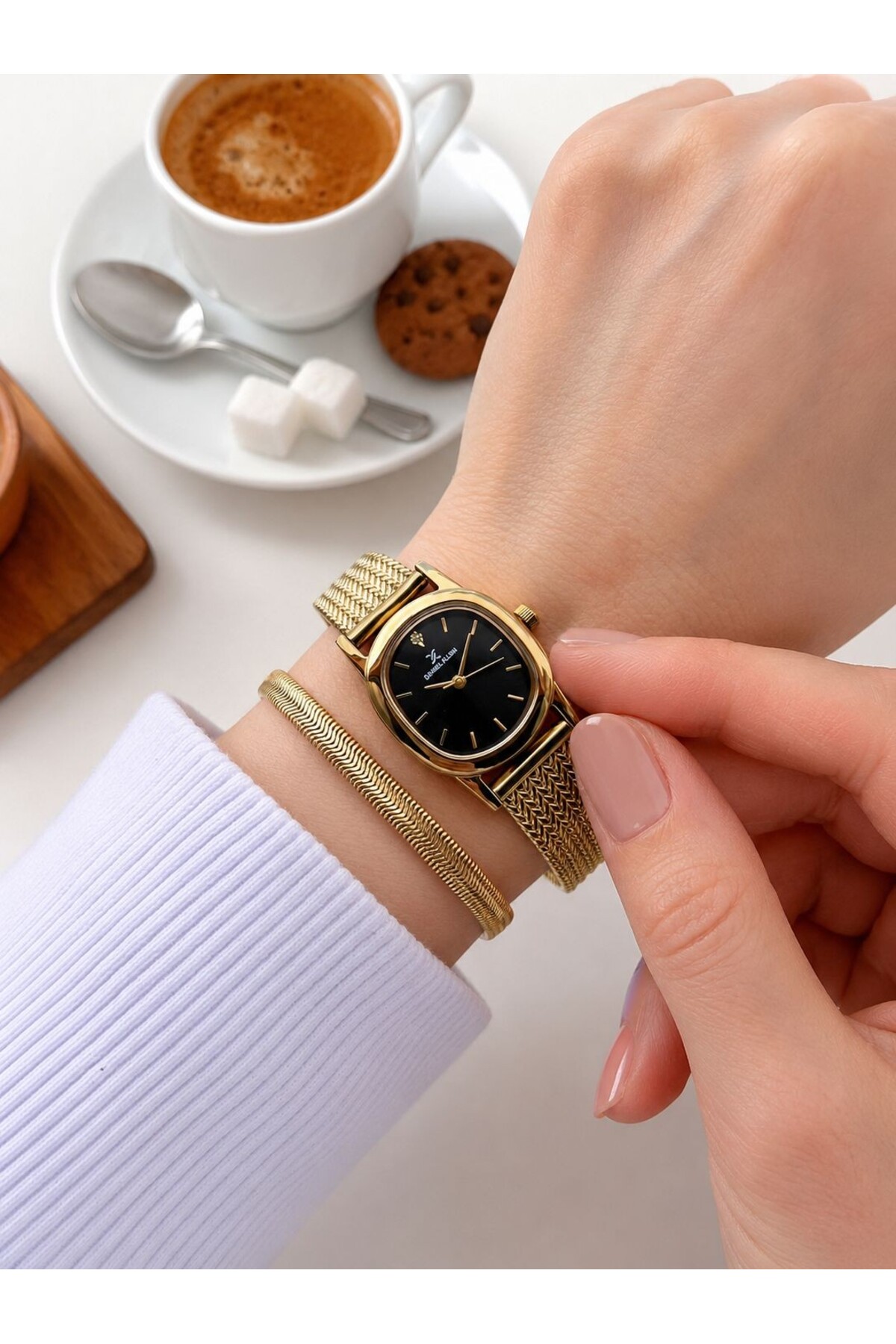 Steel Mesh Band 2 Years Warranty 3Atm Waterproof Women Wrist Watch+Bracelet 1192.X1