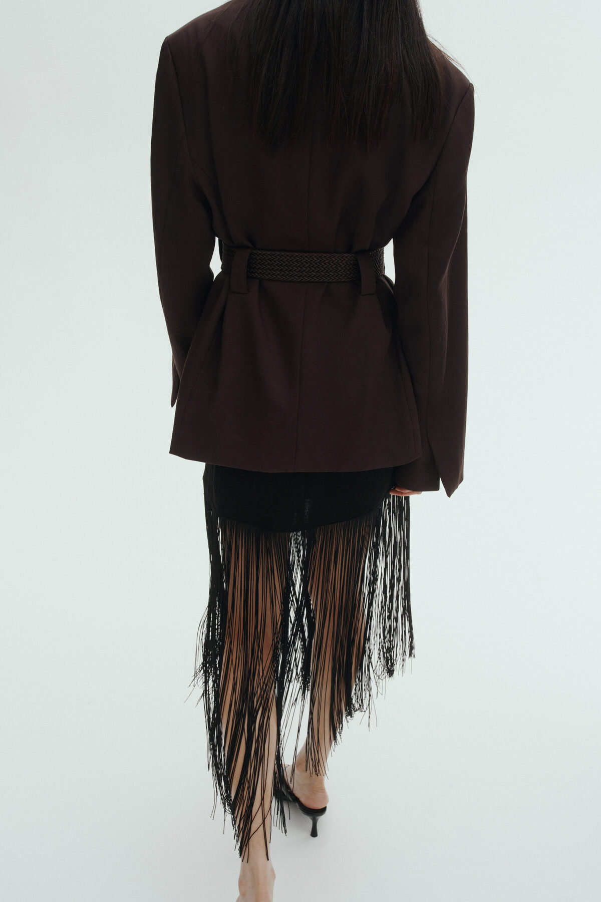 H&M Kemerli Klapasız Blazer görsel 7