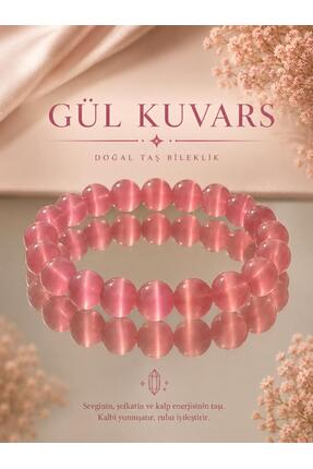 Doğal taş bijuteri gül kuvars doğal taş