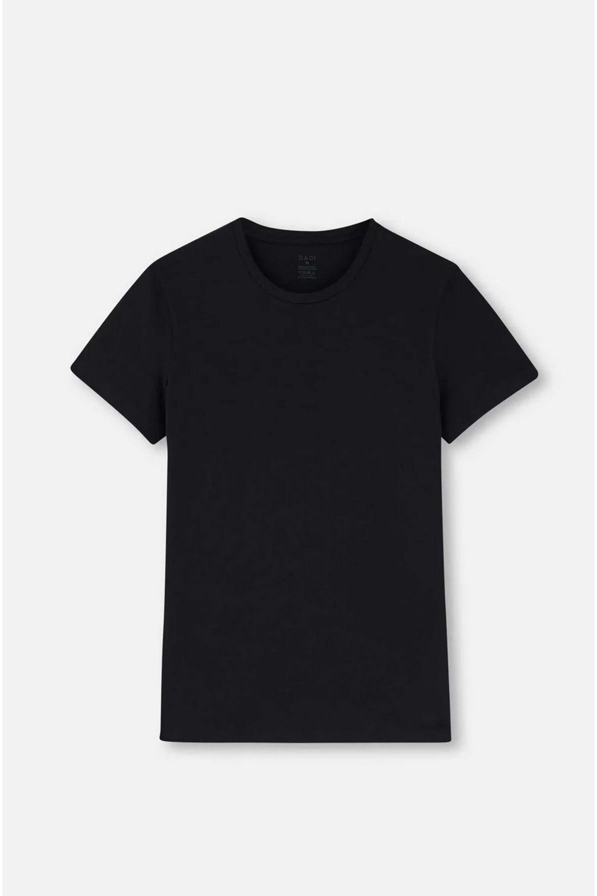 پک تی شرت 2 تکه نخی یقه جمع و جور مردانه مشکی Slim Fit Crew D5120 2