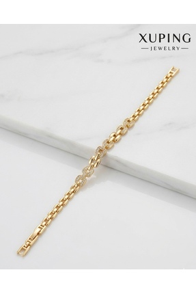 XUPİNGS JEWELRY Xuping Jewelry 14 Ayar Altın Kaplama Pırlanta Montür Baget Bi...