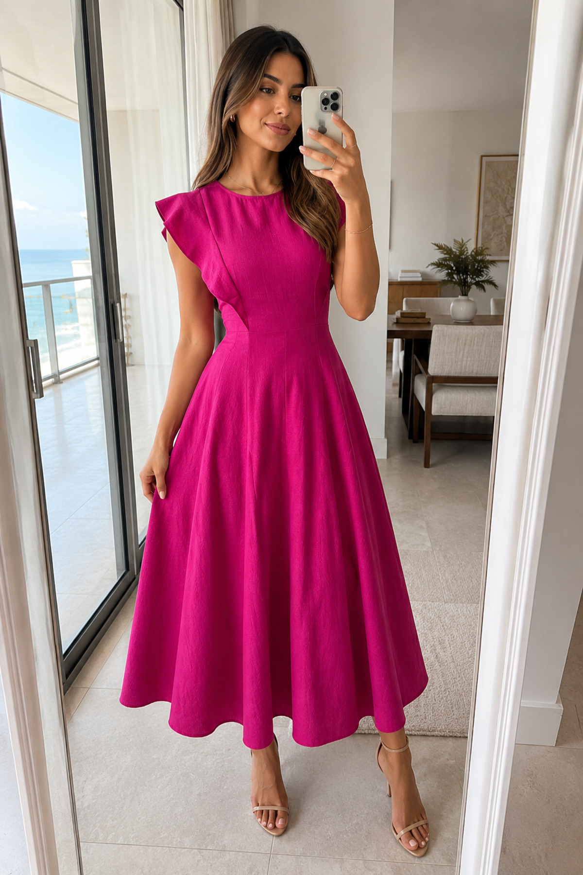 Aryena Women's Crew Neck Kiloş Dress