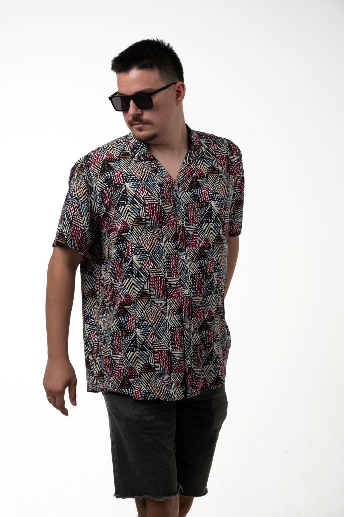 SÖR BÜLEND Erkek Büyük Beden Hawaii Kısa Kollu Yazlık Gömlek görsel 4