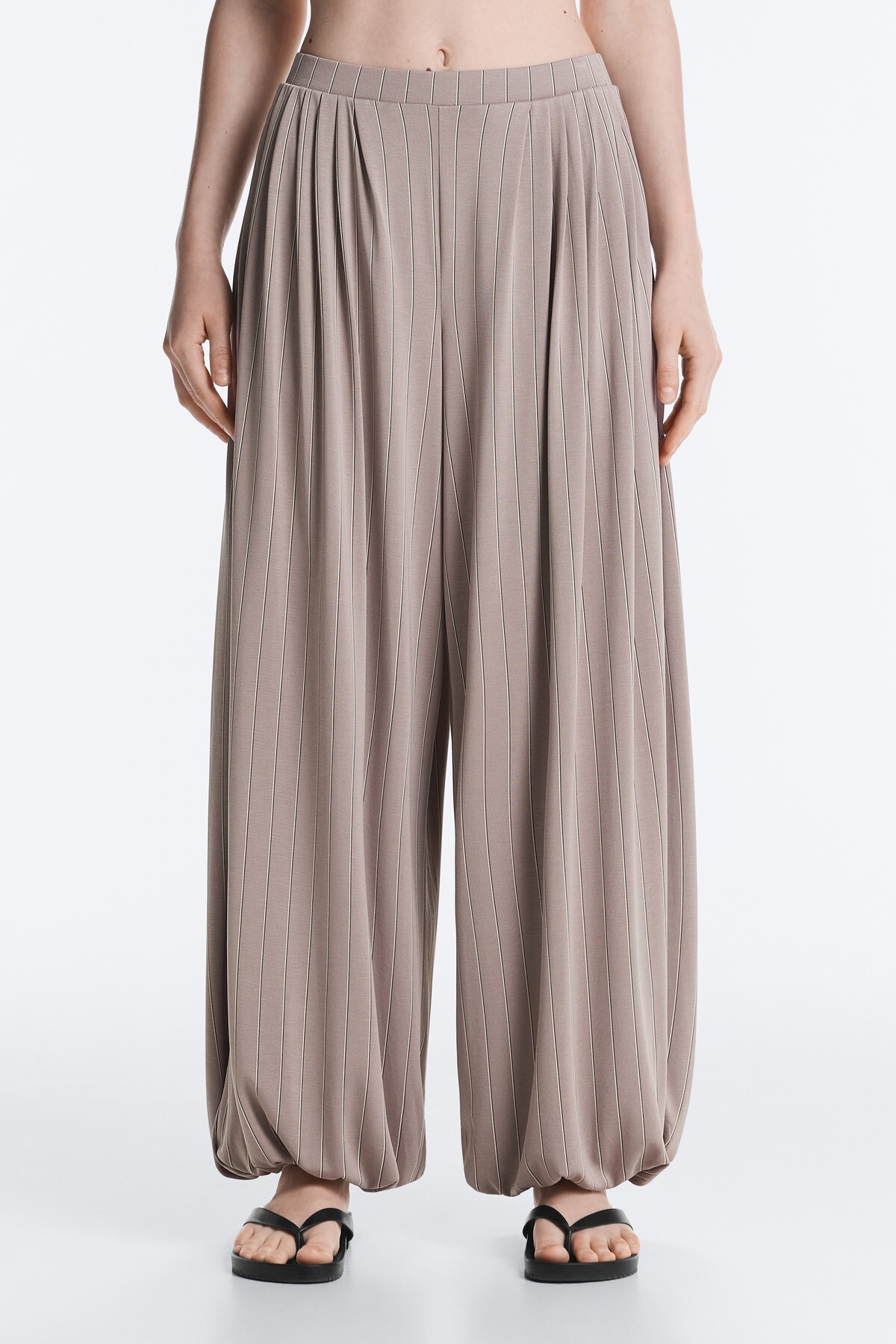 Modal Karışımlı Çizgili Jogger Pantolon