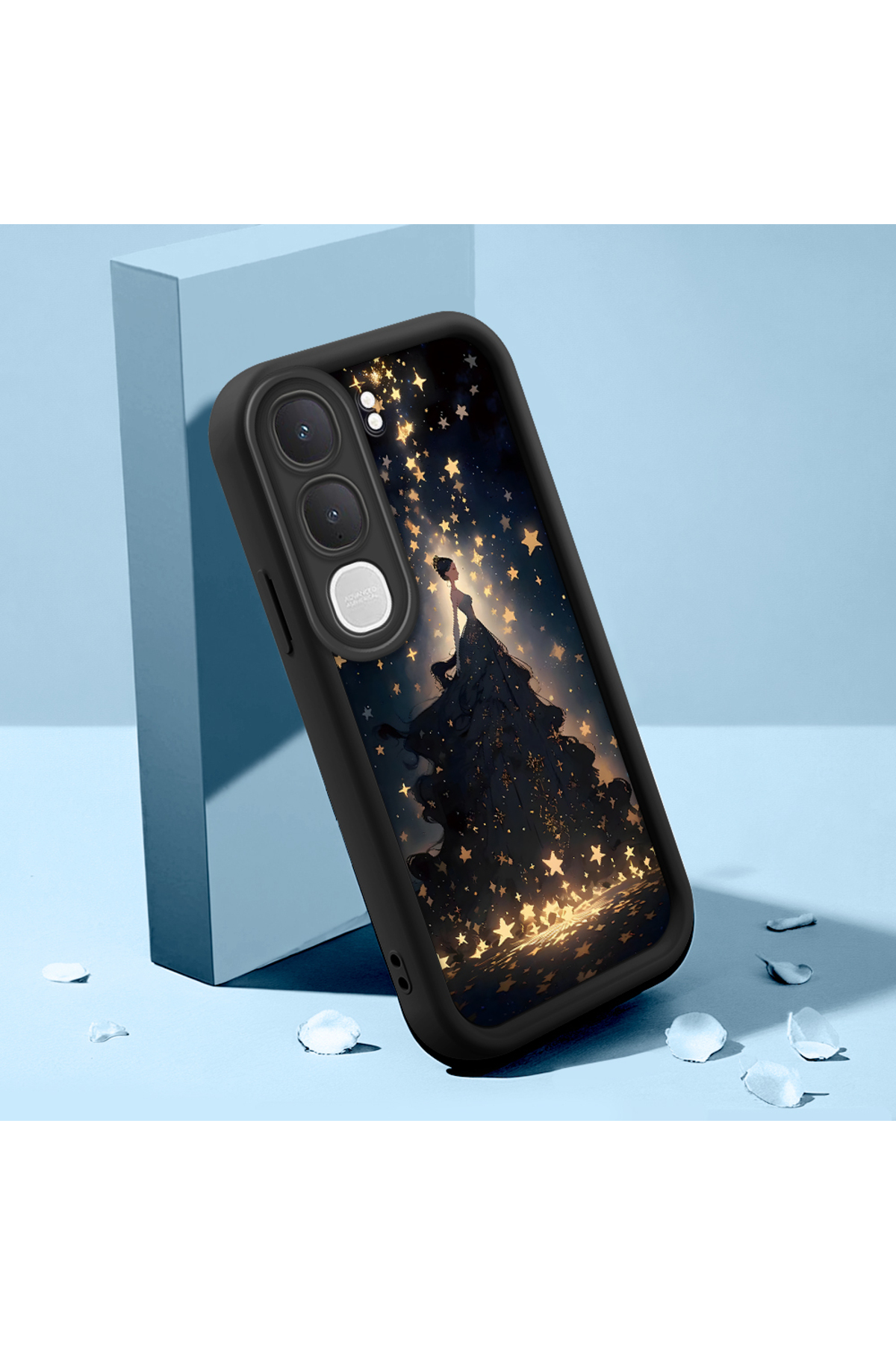 Vivo Y31 5G Compatible Dress Black Pattern Camera Protective Case Silicone Couple Phone Case