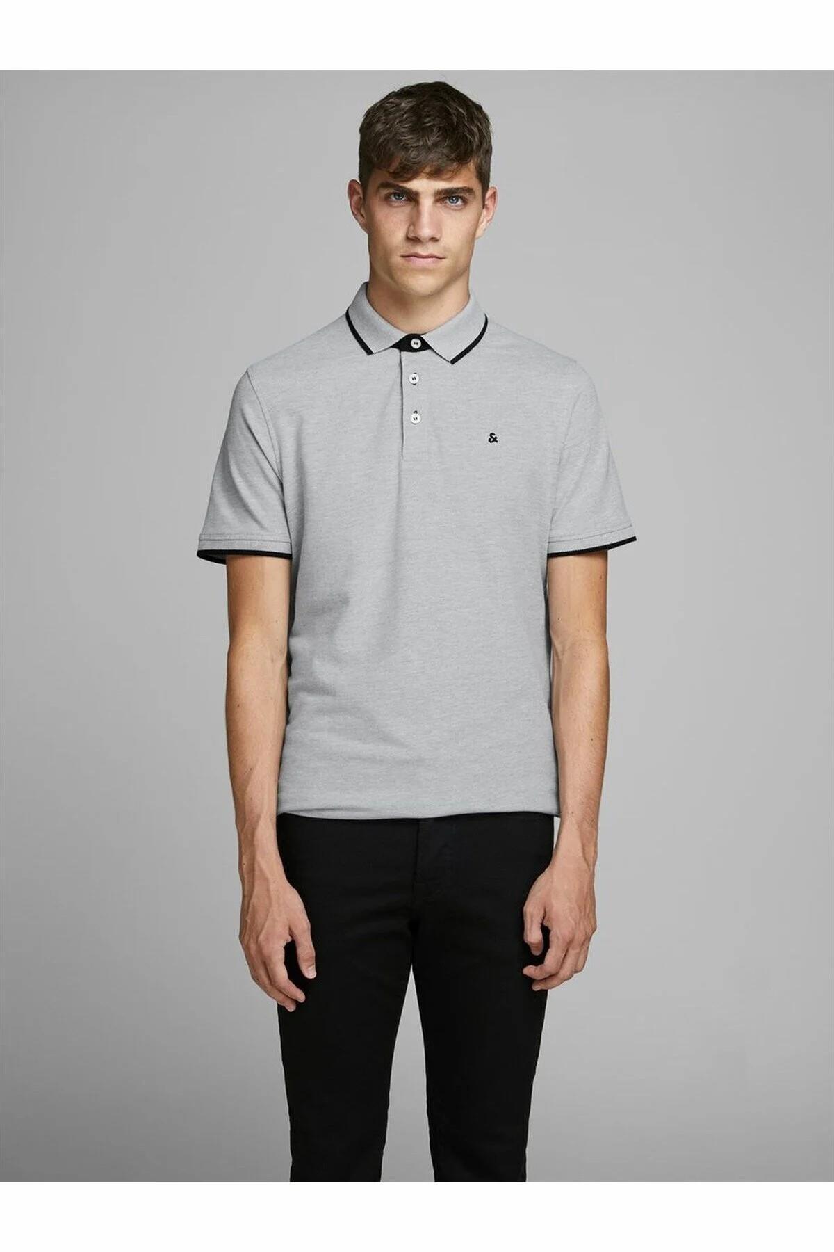 تی شرت مردانه جک جونز مدل Paulos Polo یقه گرد کد ۱۲۱۳۶۶۶۸ جک اند جونز پولوشرت Jack & Jones