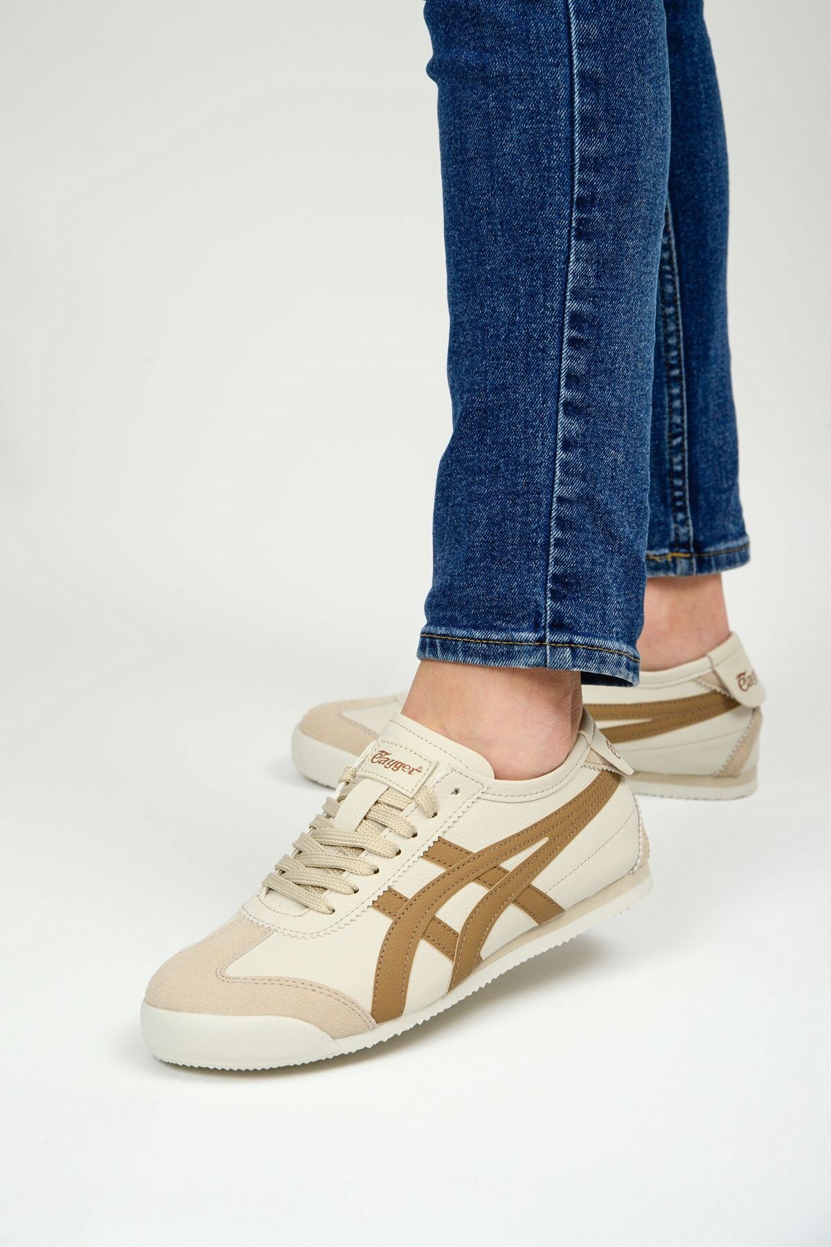 Rahat Unisex Bağcıklı Günlük Sneaker Ayakkabı Bej Kahve Renkli Koşu Ayakkabısı