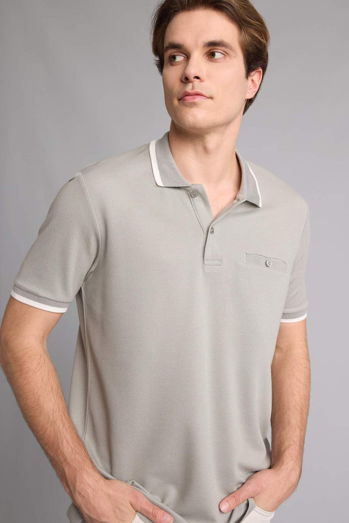 Defacto Ultra Soft Regular Fit Polo Collar Short Sleeve Polo T-Shirt G7063Ax26Sm