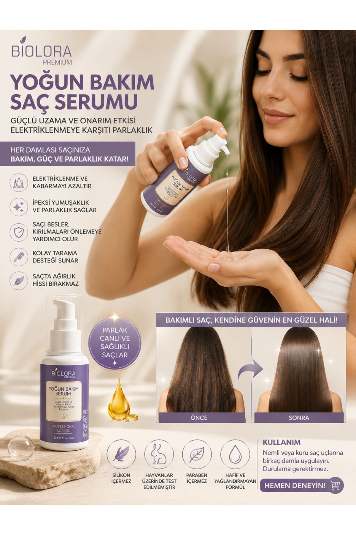LUXOİL YOĞUN BAKIM SAÇ SERUMU 50ML. — SAÇSERUMU — تصویر 2 از 4