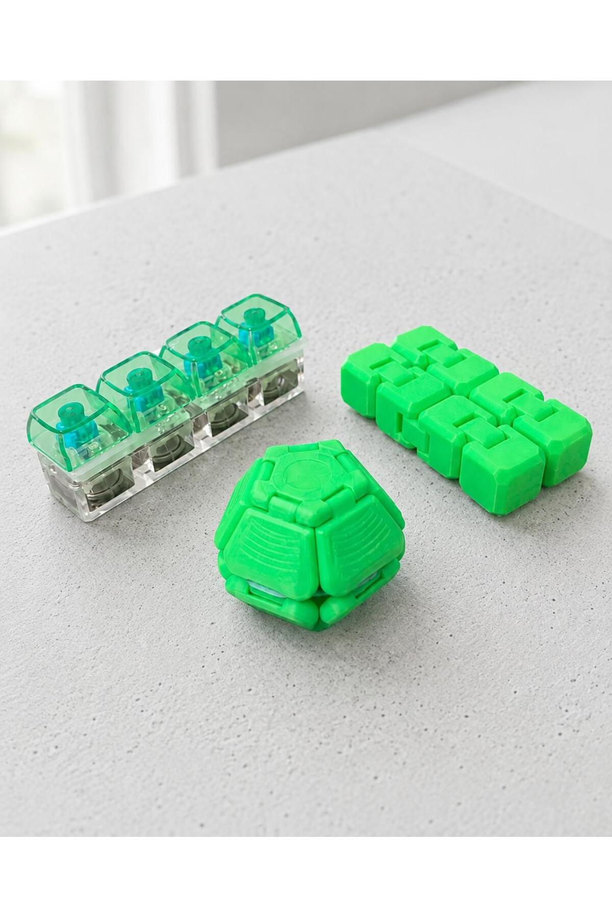3D 3'LÜ FİDGET OYUNCAK SETİ (IŞIKLI KLAVYE-SONSUZ KÜP-ZIPLAYAN