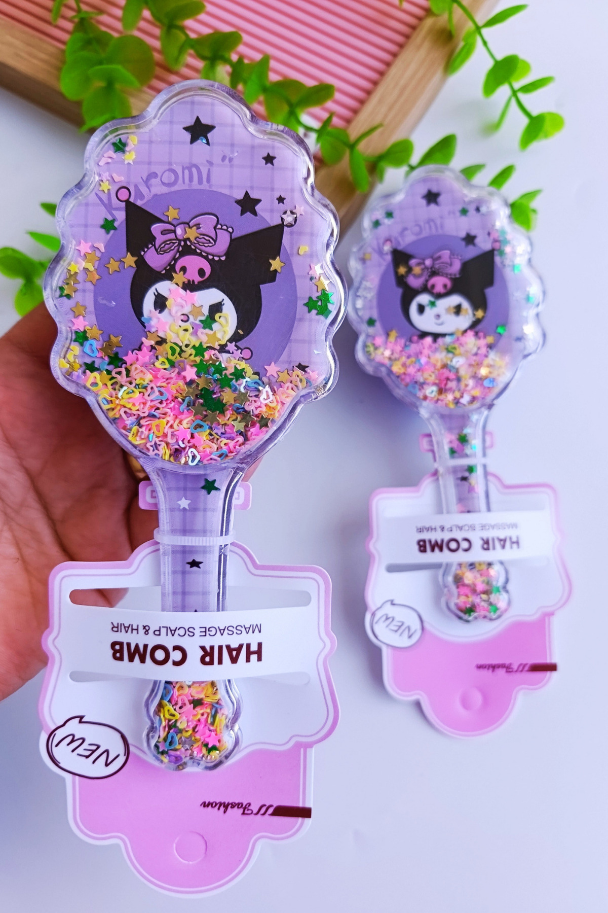 Nisankids Kız Çocuk İçleri Pullu Kuromi Tarak - Fırça 1 Adet — بنفش NSNASN1502