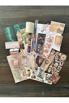 theworkshop Vintage Sanat Sticker ve Kolaj Kiti A5