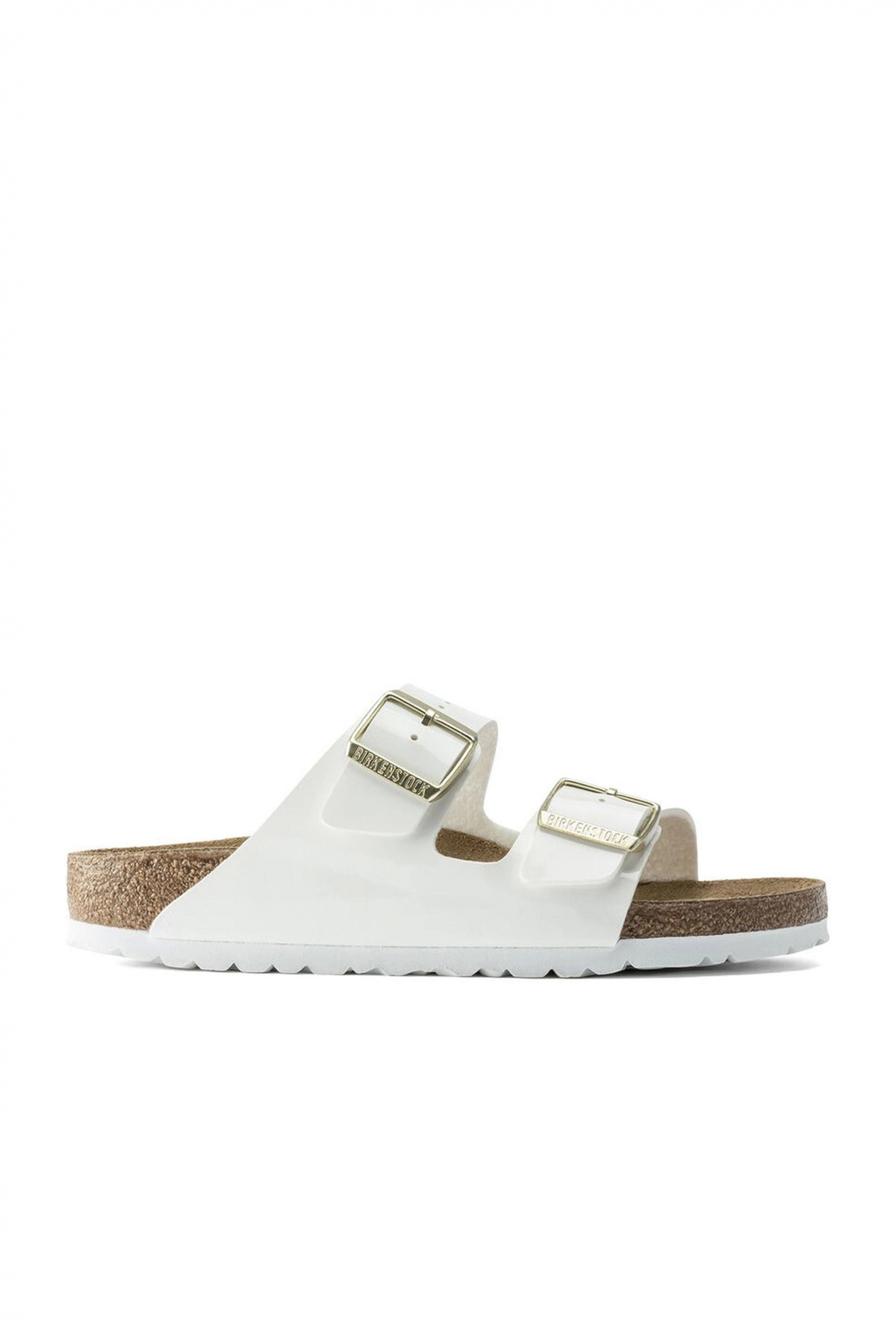 دمپایی زنانه سفید آریزونا بیرکن استاک دمپایی Birkenstock