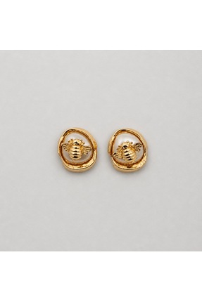Aura Jewels İnci Detaylı Işıltılı Halka Küpe