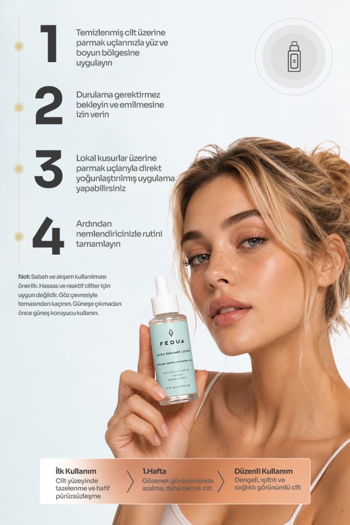 لوسیون لایه بردار صورت Extra Radiance Water 75 میلی لیتر — FSCFAC6101 — تصویر 3 از 8