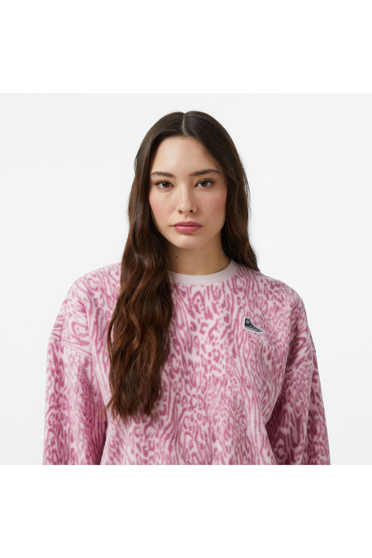 Converse Kadın Pembe Sweatshirt görsel 4