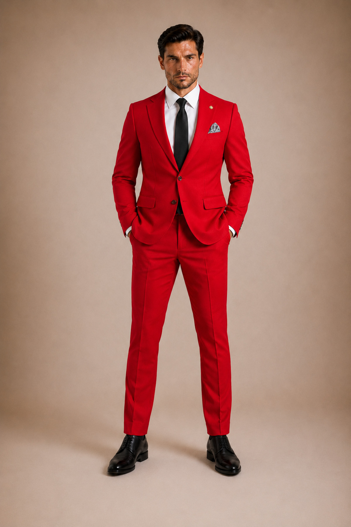 The Tailor Classics Erkek Klasik Takım Elbise - Erkek Pantolon Ceket - Dikiş Detaylı Çift Yırtmaçlı Takım Elbise görsel 3