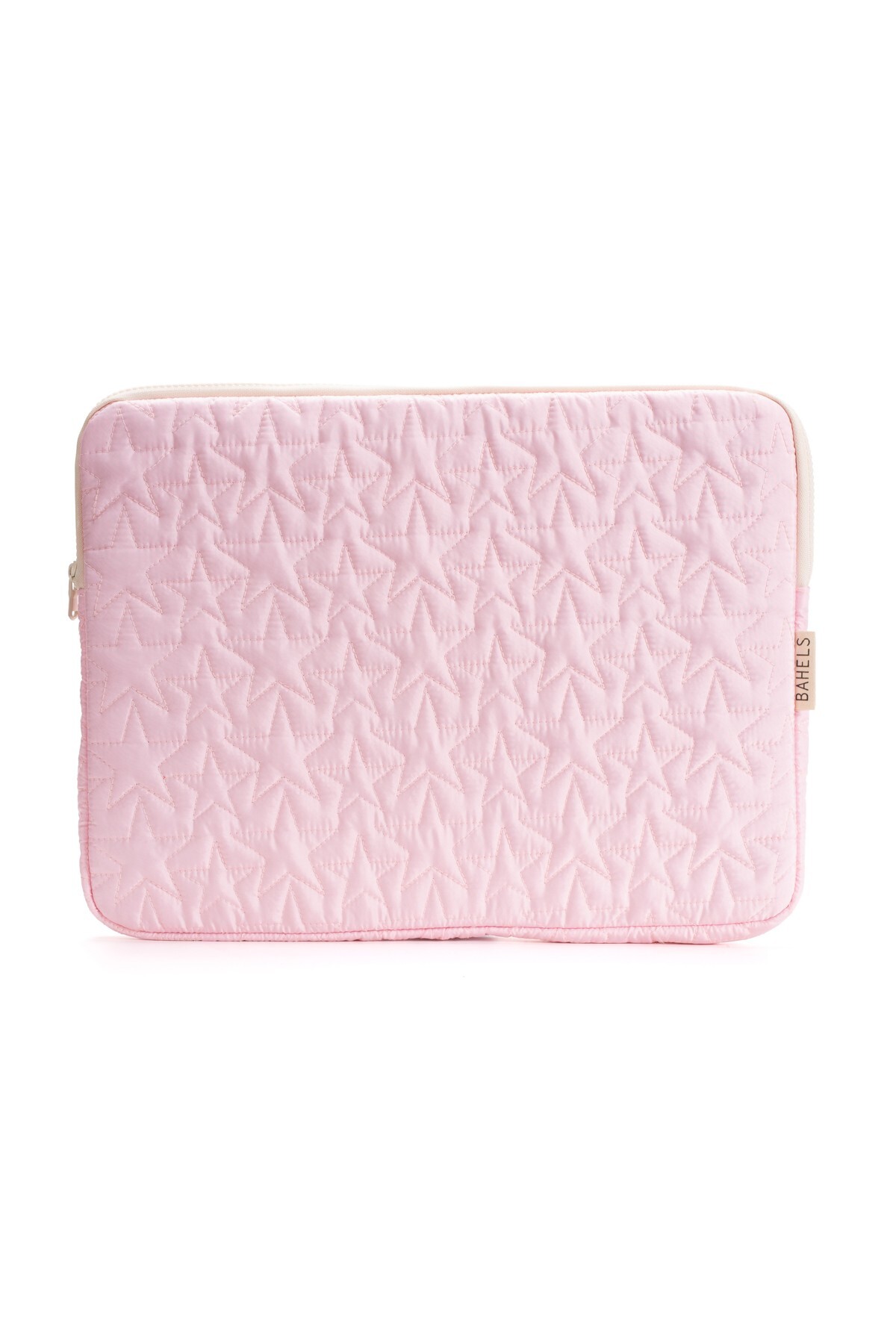 BAHELS Star Puffy Pembe Yıldız Desen XL Macbook ve Tablet Uyumlu Portföy Çanta
