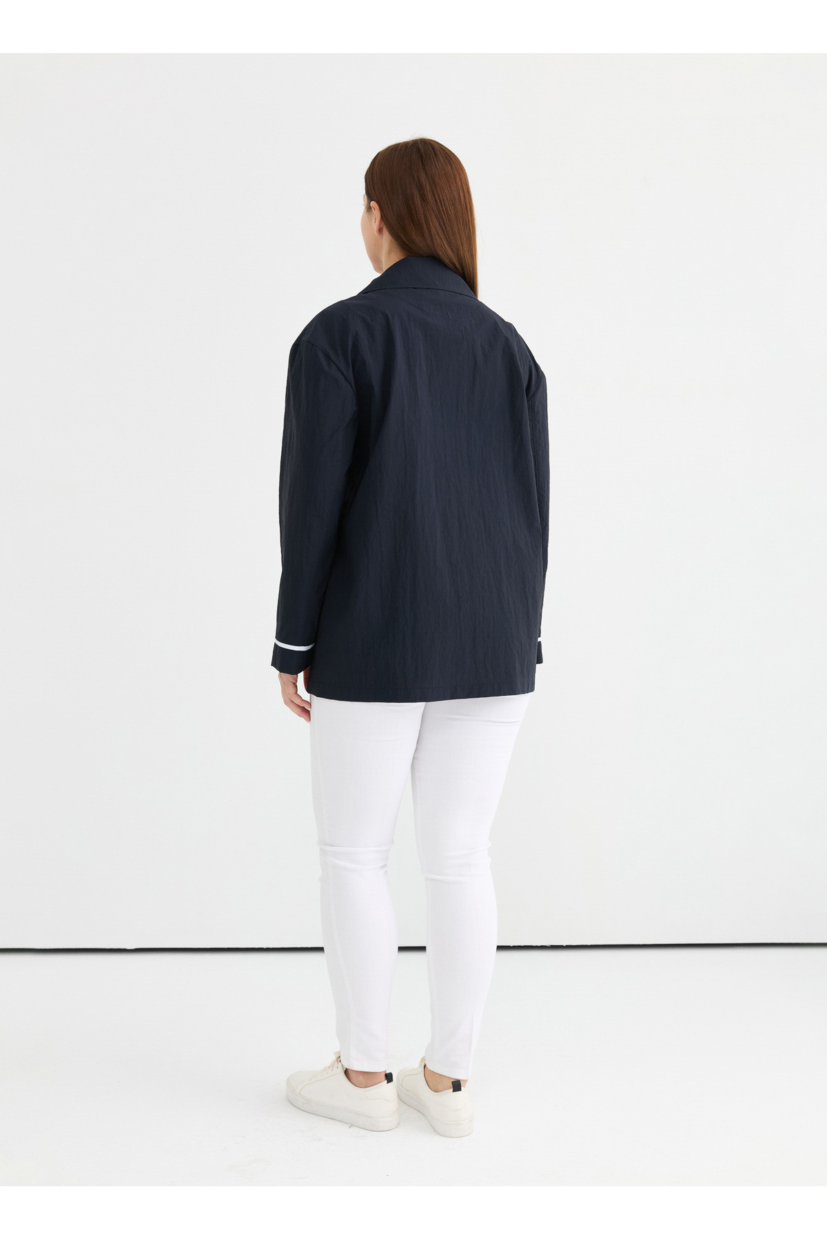 Selen Lacivert Kadın Trençkot 26YSL9579 görsel 5