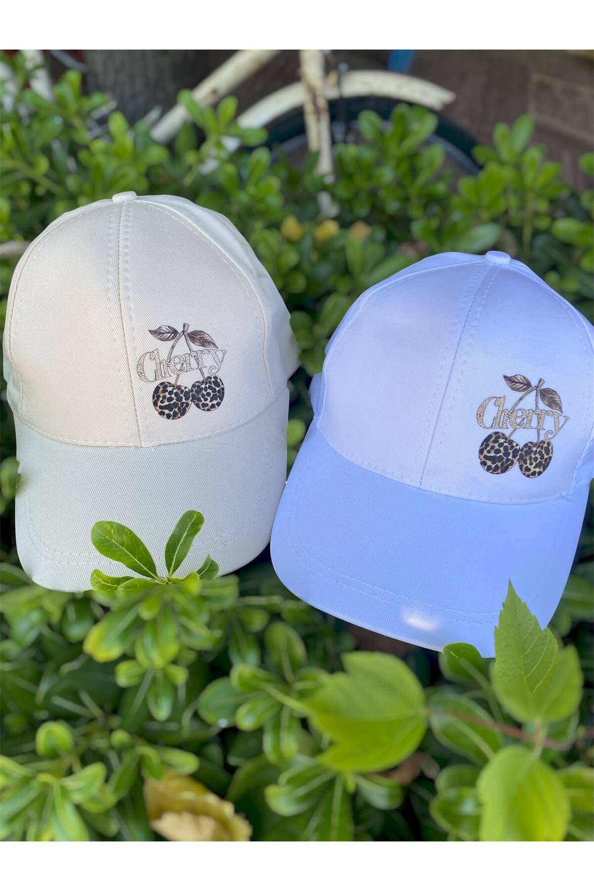 sf collection Cherry Baskılı Kadın Spor Şapka - Ayarlanabilir Pamuklu Cap görsel 3