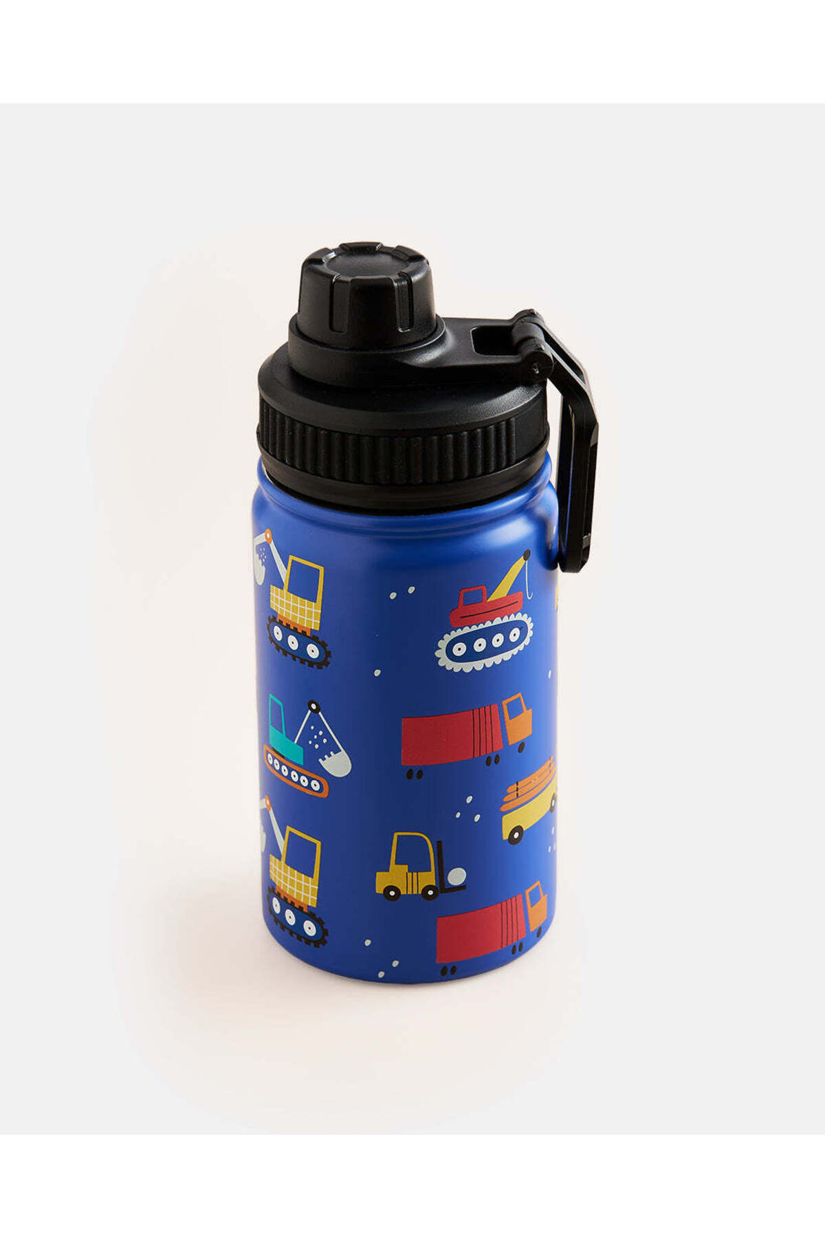 REDTAG Blue Excavator Print Steel Water Bottle