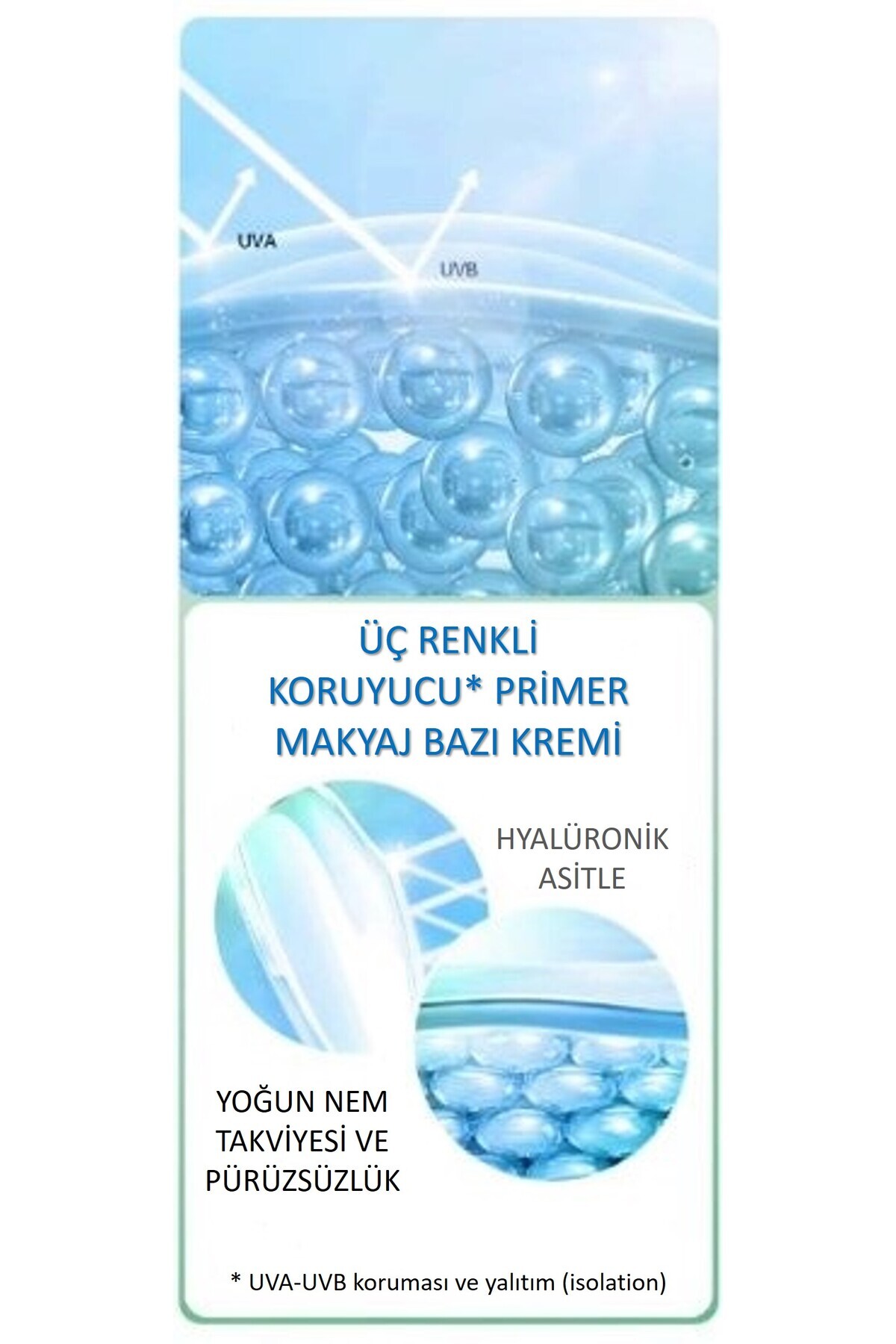 Üç Renkli Eşitleyici Aydınlatıcı Gökkuşağı Efsane Primer Baz Krem 40 gr — رنگارنگ TYC471C04684FC129B809AE00 — تصویر 6 از 8