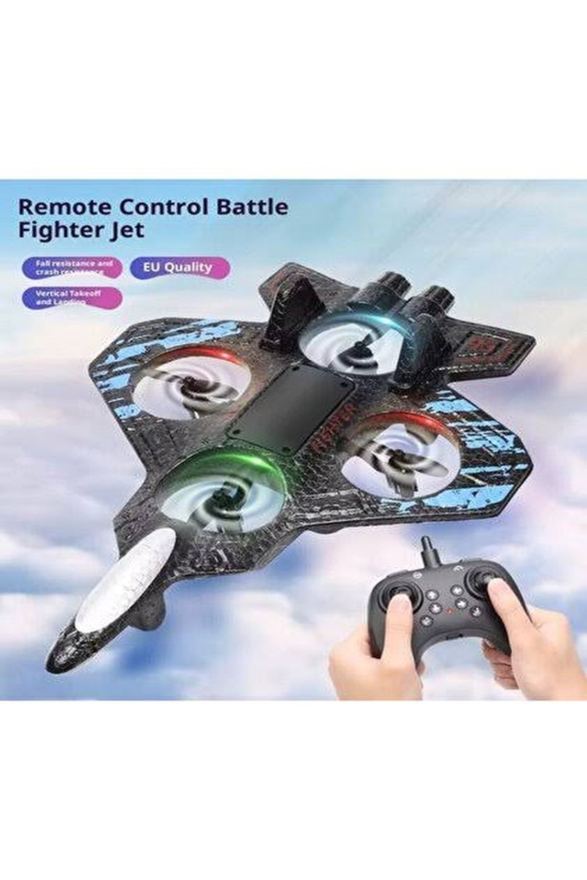 KATJMER F166 jet tasarımlı oyuncak drone -4 motorlu EPP gövdeli 2