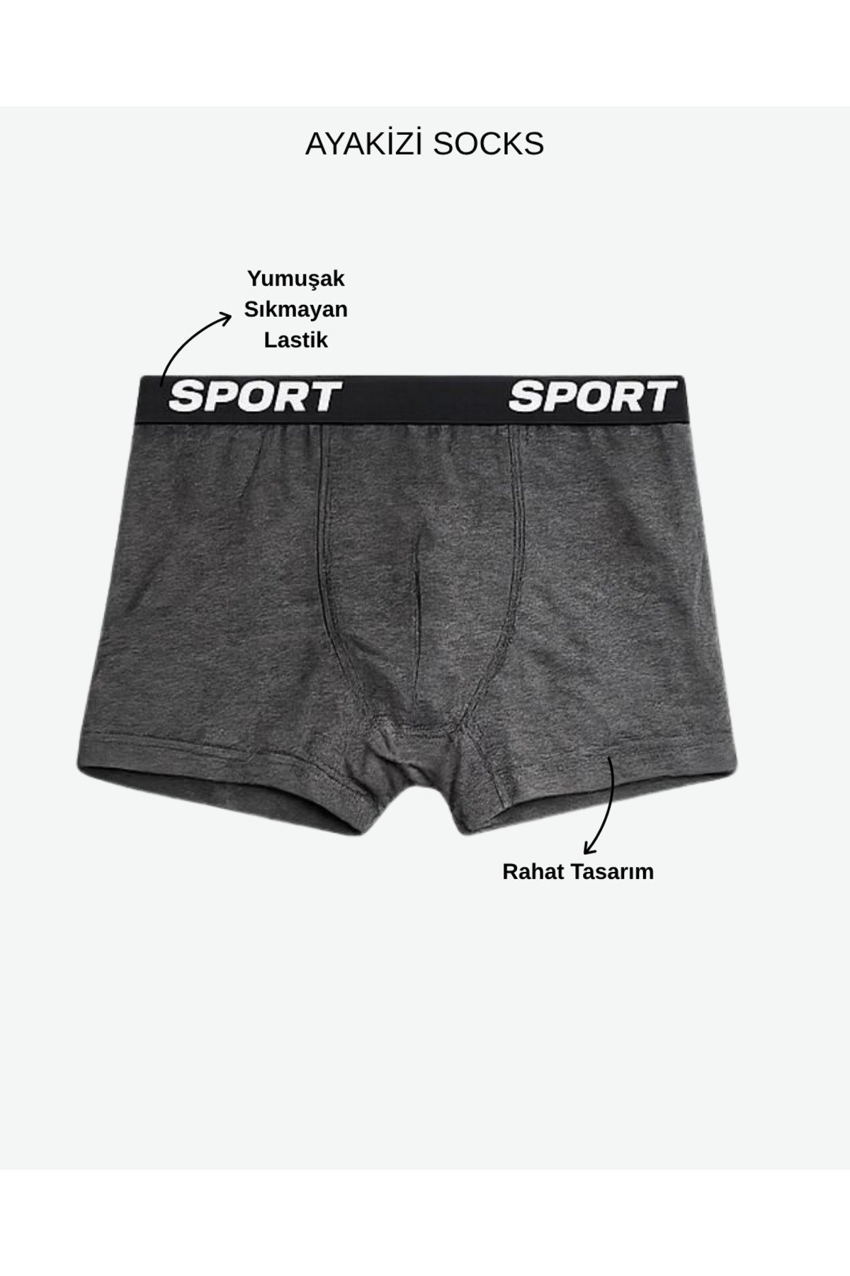 ayakizi socks 3'lü Erkek Boxer Set görsel 2