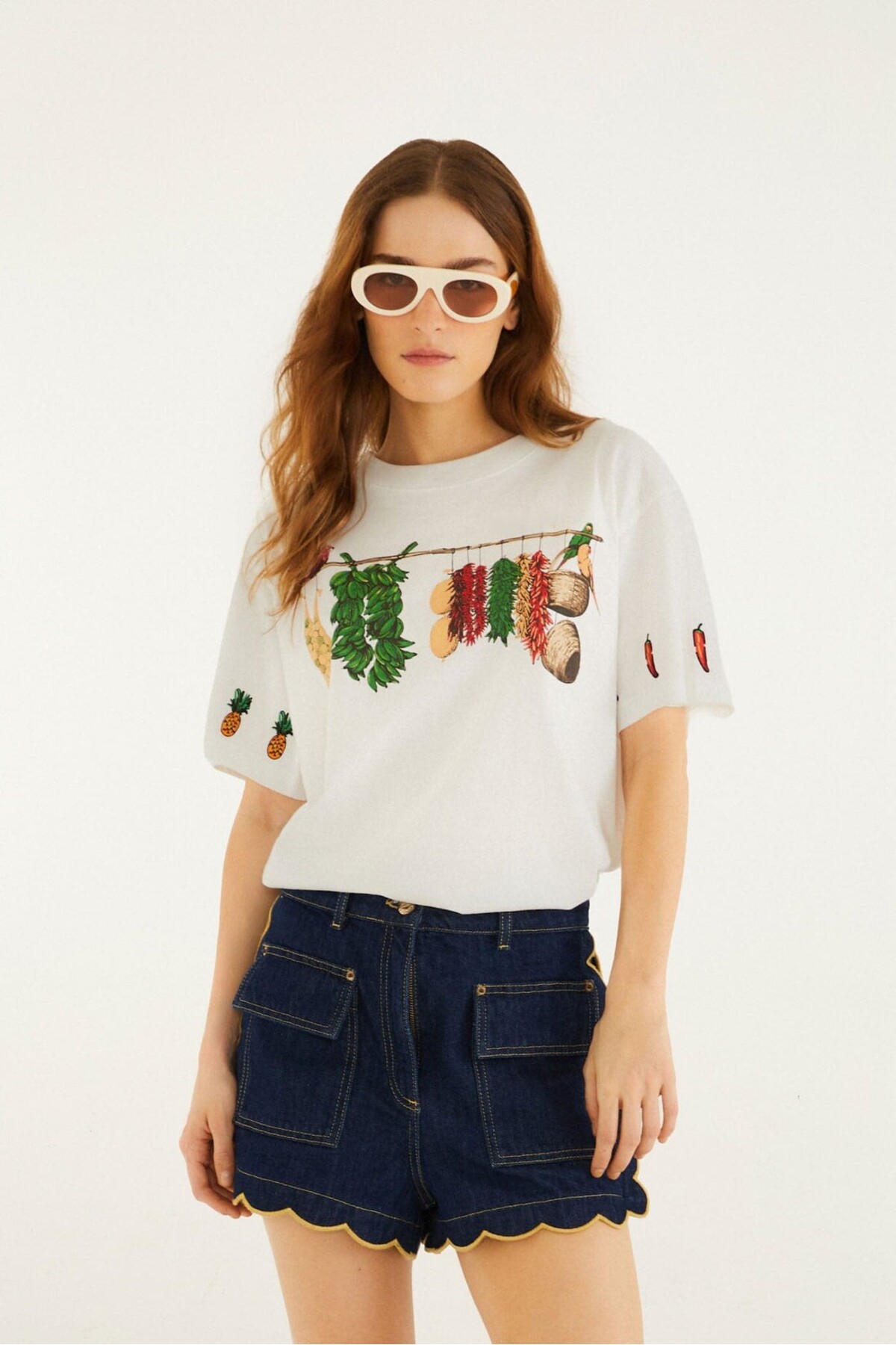 Oversize Cut Short Sleeve Printed T-shirt