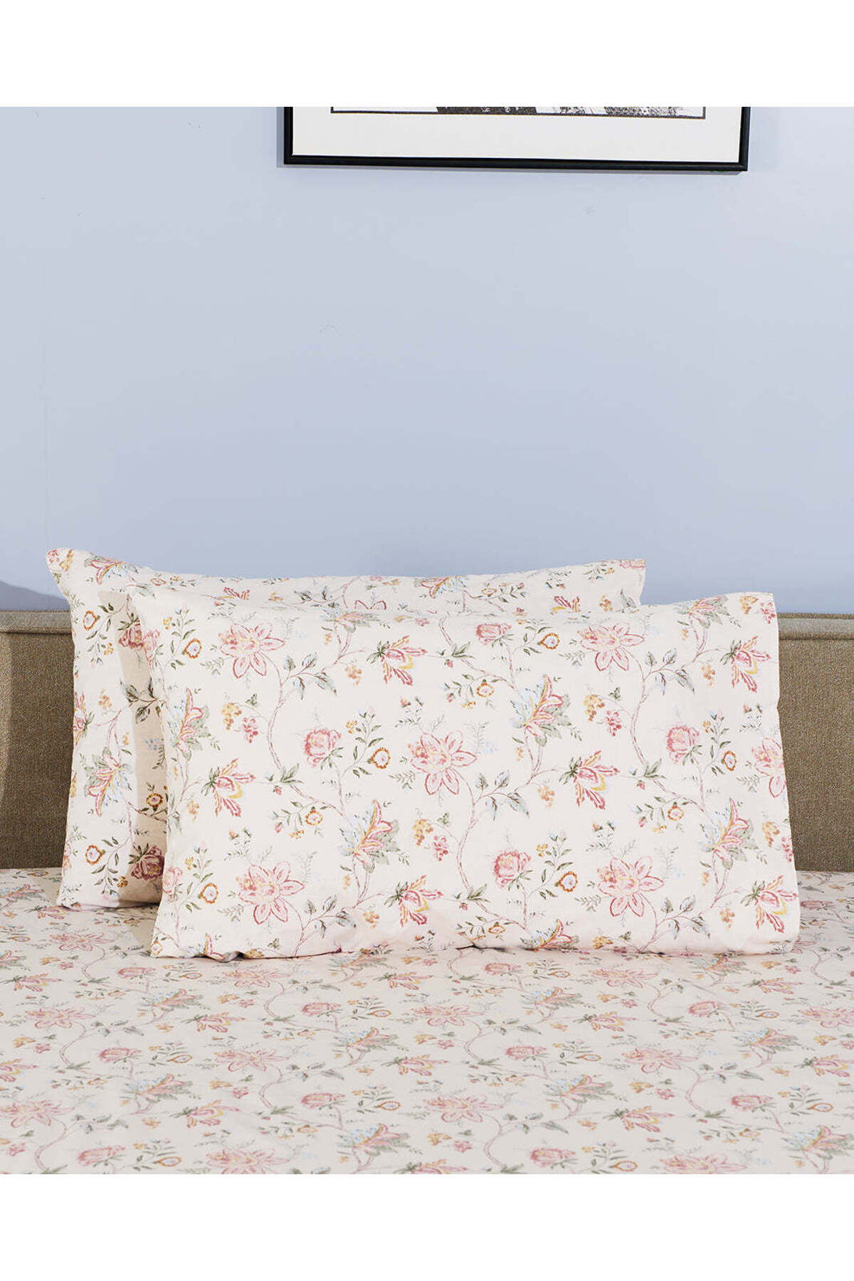 REDTAG Multicolour Floral Printed Pillowcase Set (2 Piece)