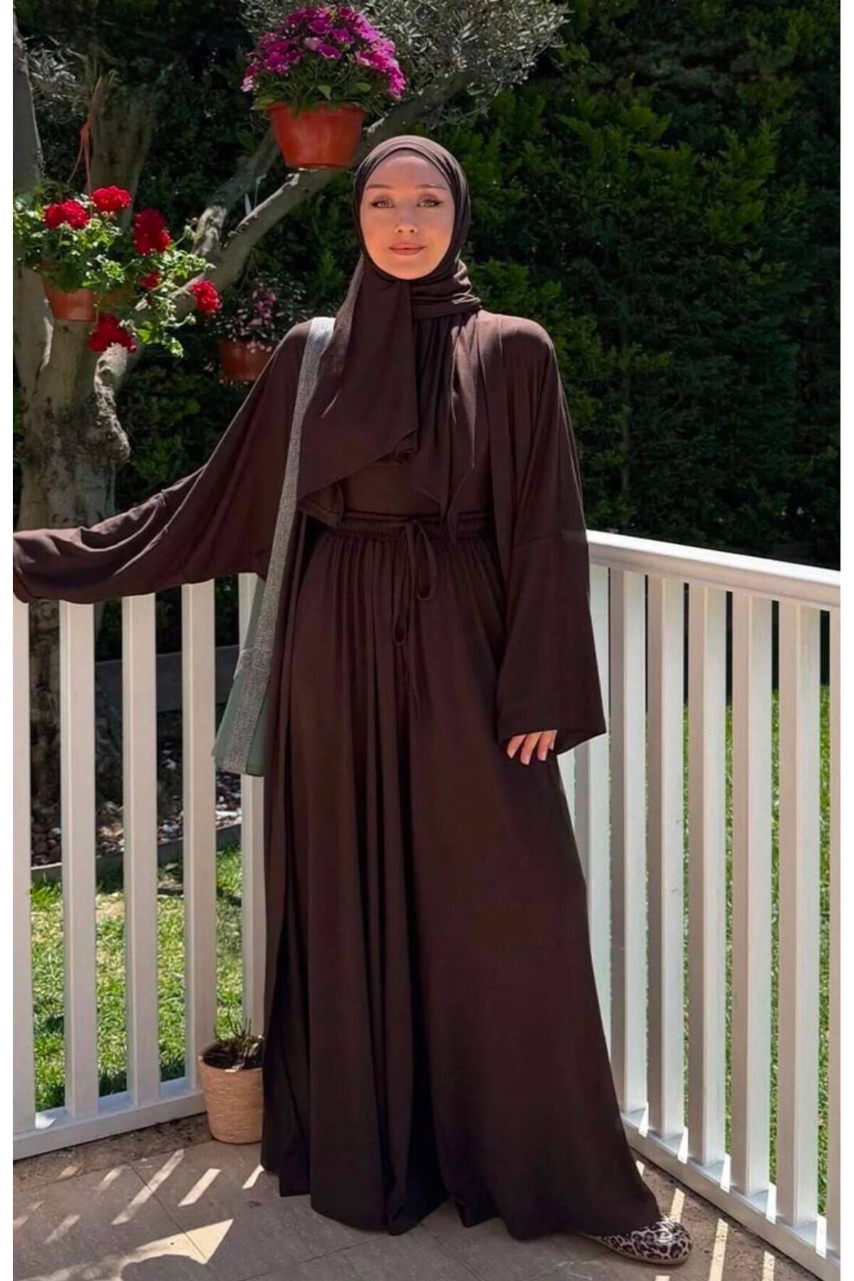 Rose Design Boutique 3 PARÇA RAHAT ABAYA TAKIM görsel 2