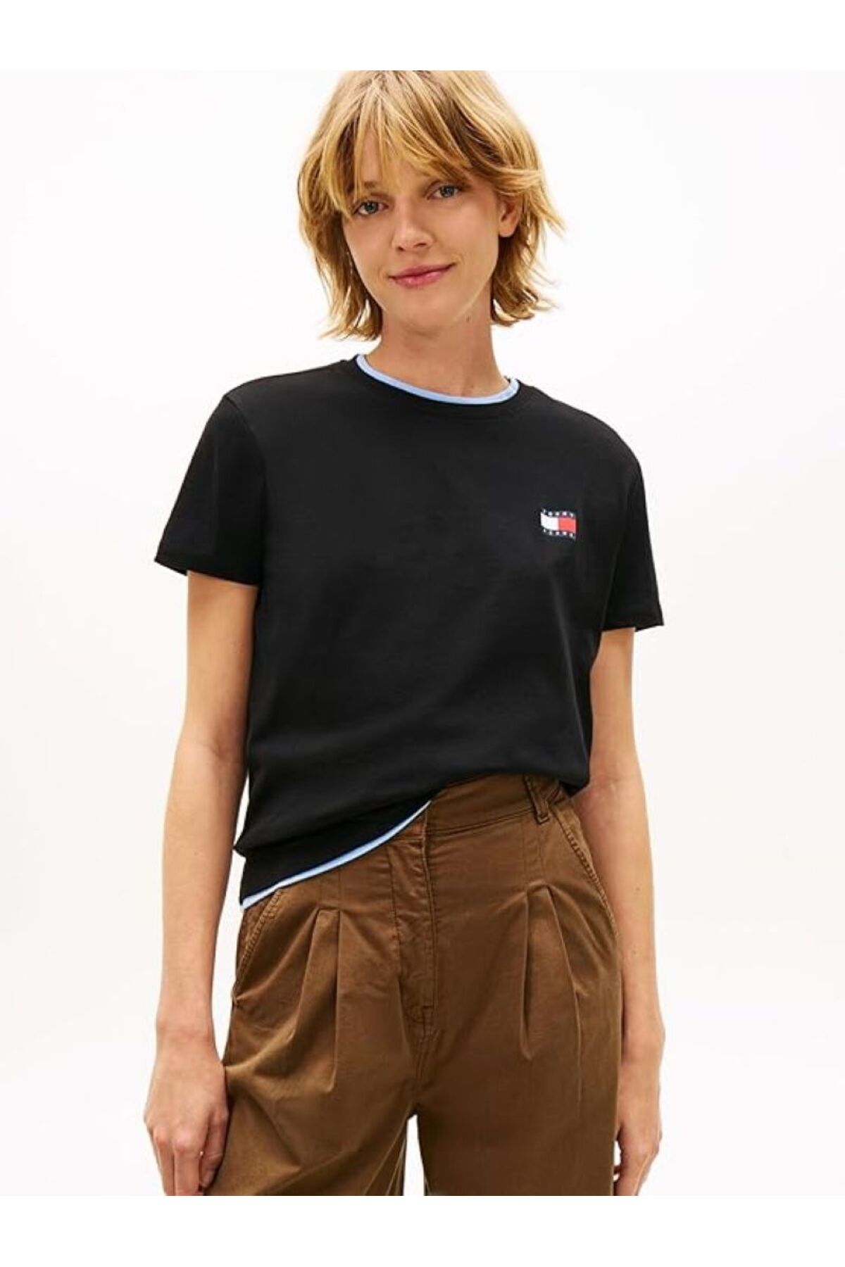 Tommy Jeans Cotton Back Printed Regular Fit Crew Neck t Shirt t Shirt Dw0Dw22274 Xk3