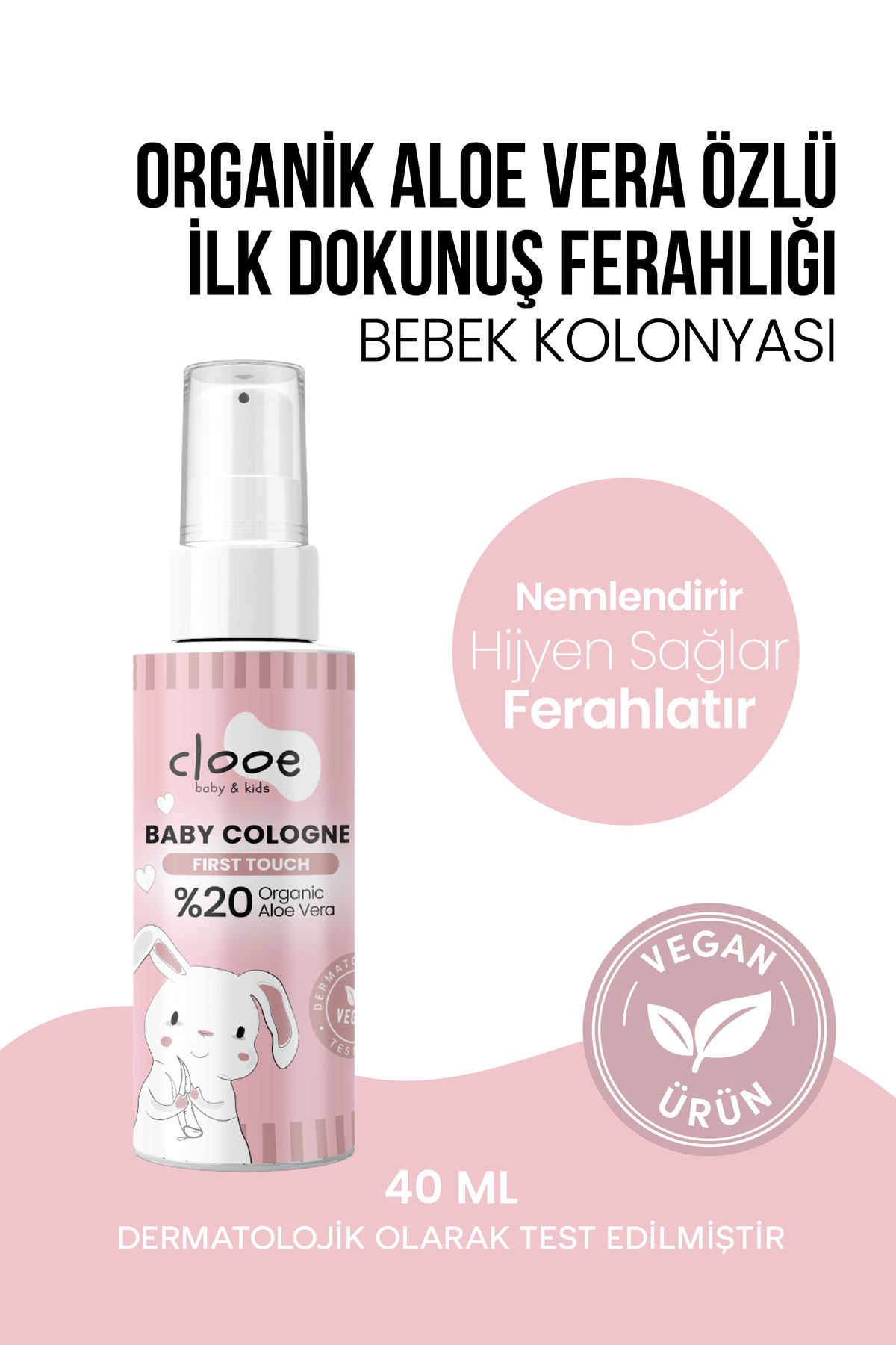 Vegan Bebek Kolonyası Seti Organik Aloe Vera Özlü Karma Paket 8x40ml — PKA054 — تصویر 3 از 8