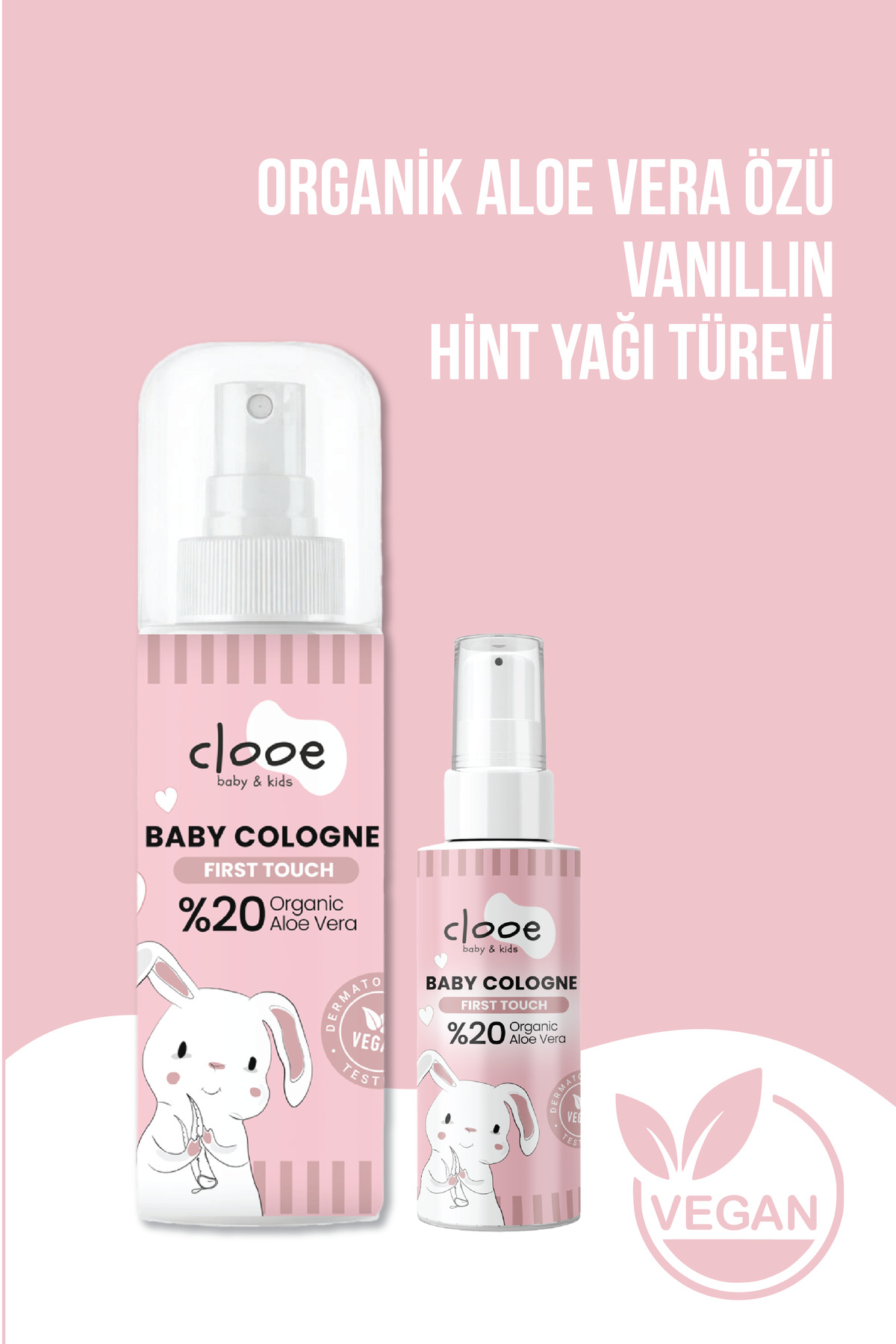 Bebek Kolonyası First Touch Seti - 40 ml + 150 ml - Temiz Çarşaf Esintili - Organik Aloe Vera Özlü — PKA046 — تصویر 3 از 4