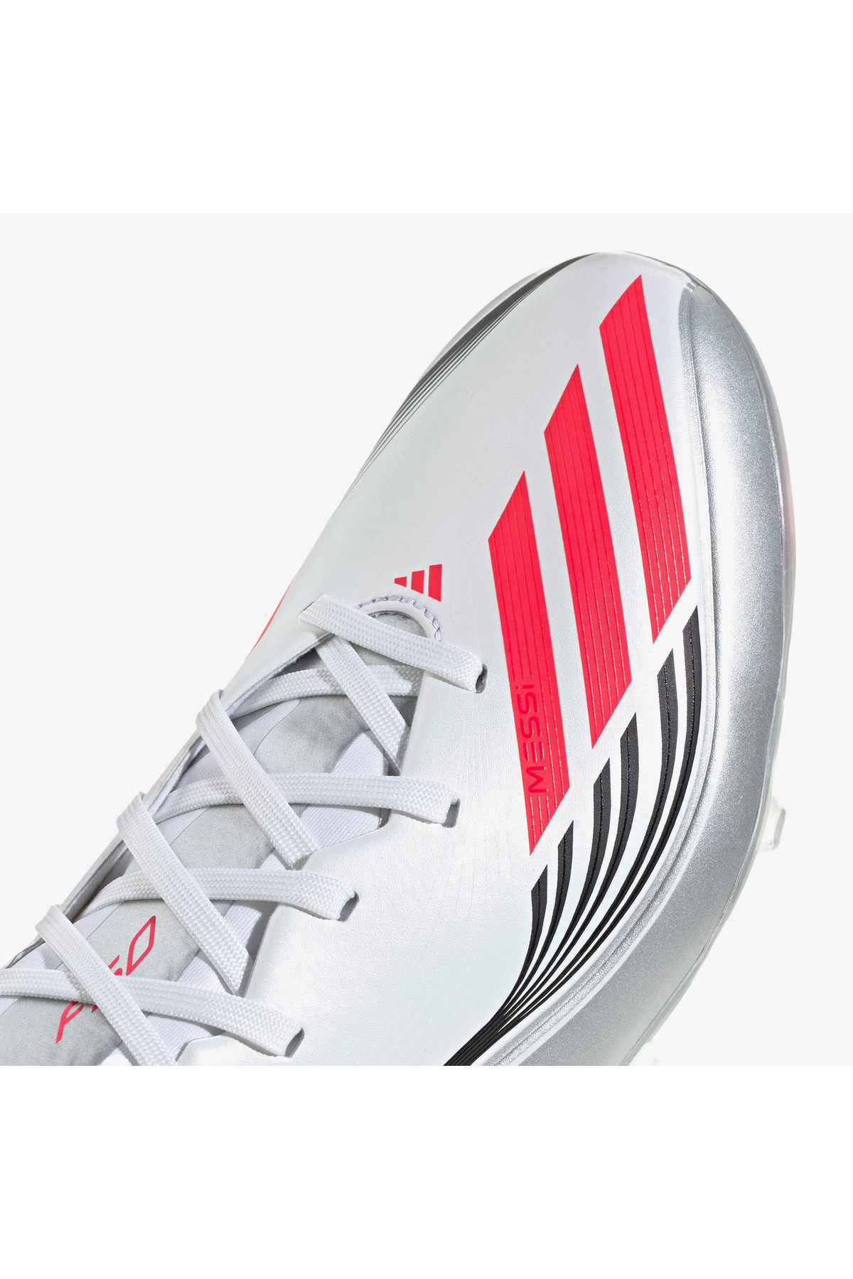 adidas F50 Messi League Firm-Multi Ground Erkek Beyaz Çim Saha Kramponu görsel 7