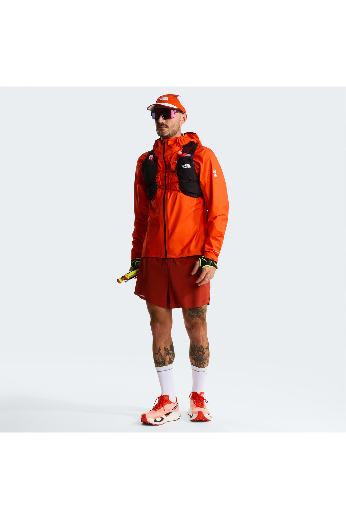 شلوارک ورزشی مردانه سامیت مدل Pacesetter 5 قرمز نورث فیس شورت ورزشی THE NORTH FACE