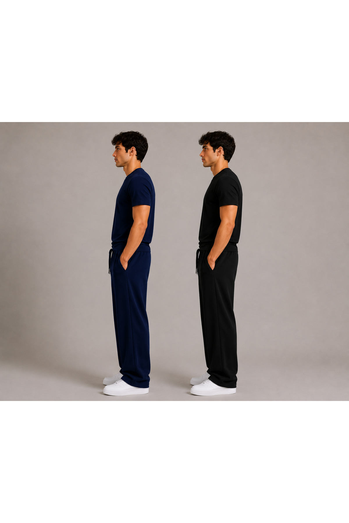 JARVİN 2^Li Erkek Oversize Eşofman Altı Rahat Kalıp Günlük Şıklık ve Konfor Bir Arada Lounge Wear görsel 5