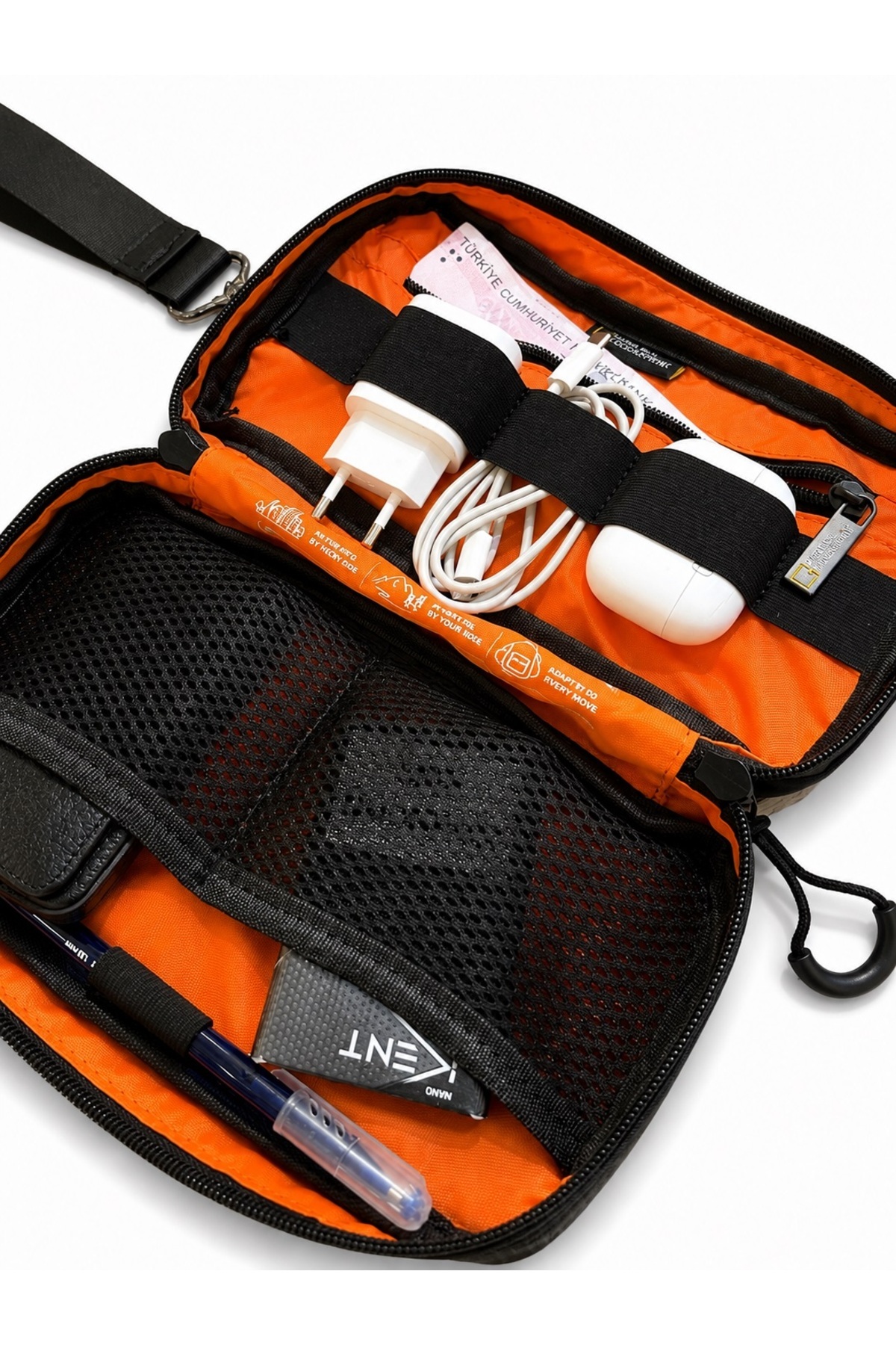 byhakan Mega 1037 Erkek El Portföyü El Çantası Clutch Çanta Traş Çantası SİYAH görsel 7