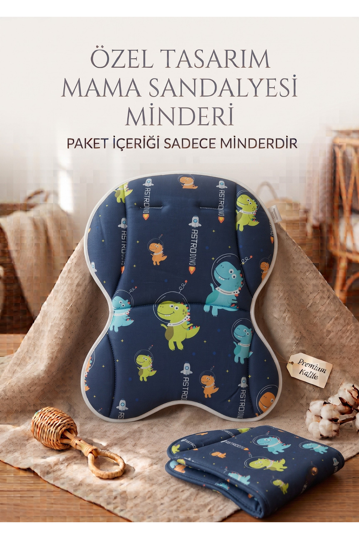 Bebeck Premimum Özel Tasarım Mama Sandalyesi Minderi Kolay Temizlenebilir