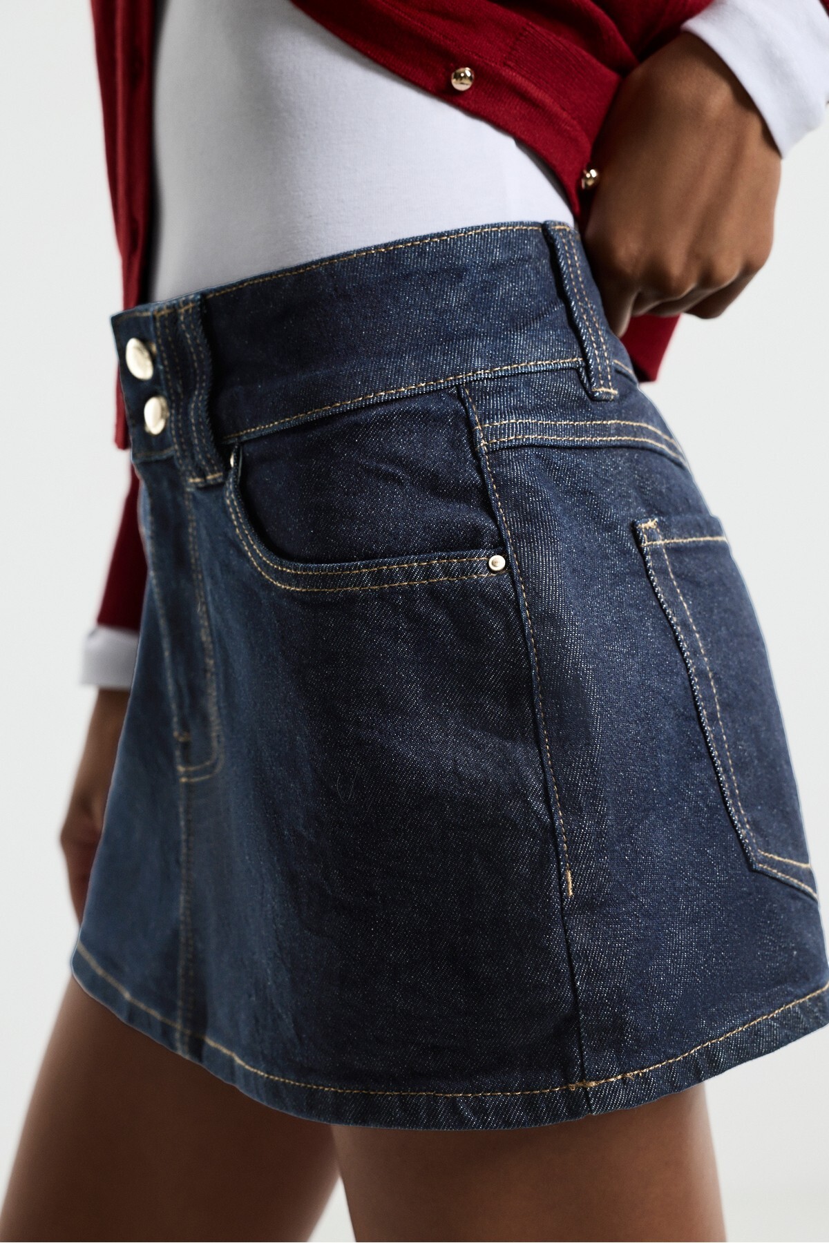 LEFTIES Denim şort etek görsel 3
