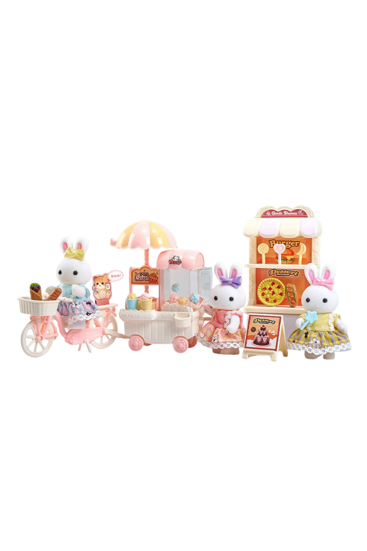 Feyza Oyuncak Bay Dreamy Bisiklet Yemek Standı Oyun Seti | 3 Yaş+