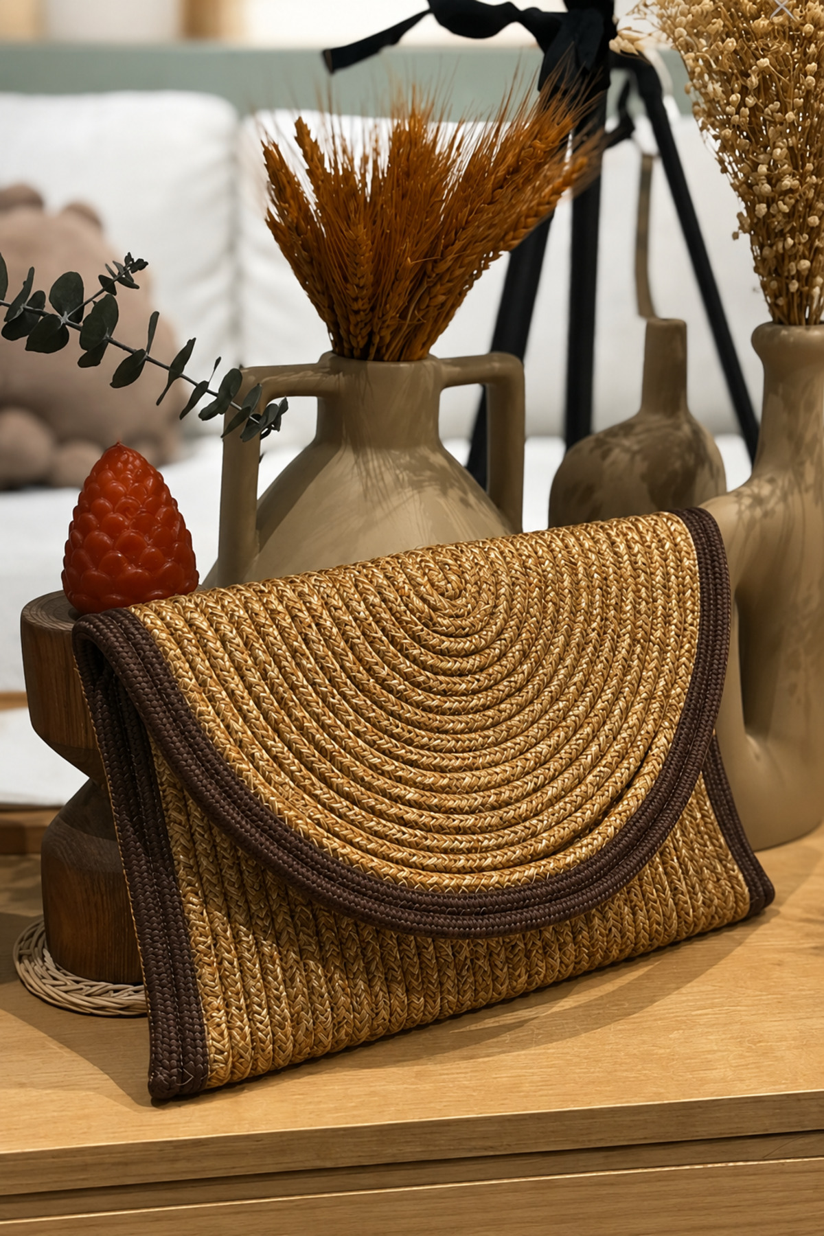MaVaux El Geçirme Detaylı Zarf Portföy Clutch Çanta