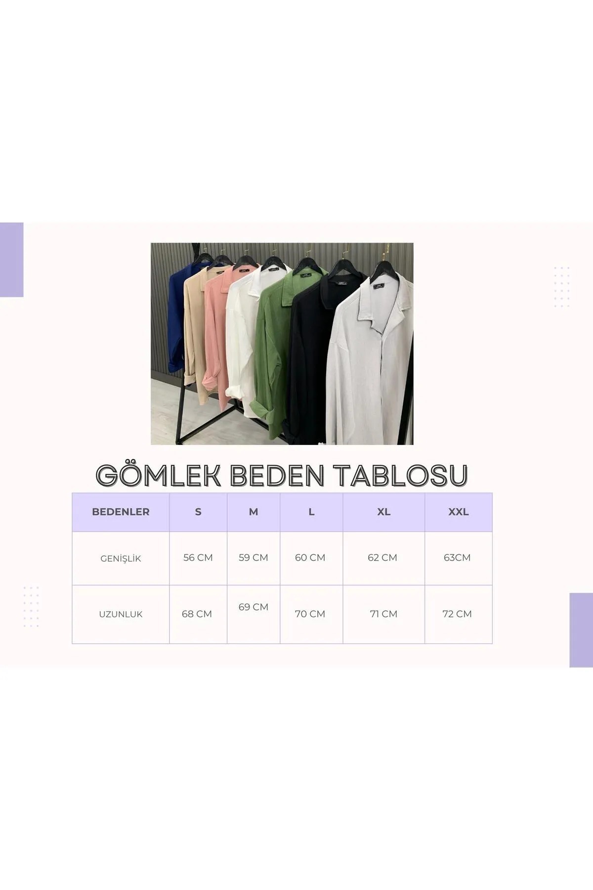 NO 601 Kadın Haki Yeşili Bürümcük Kumaş Gömlek görsel 2