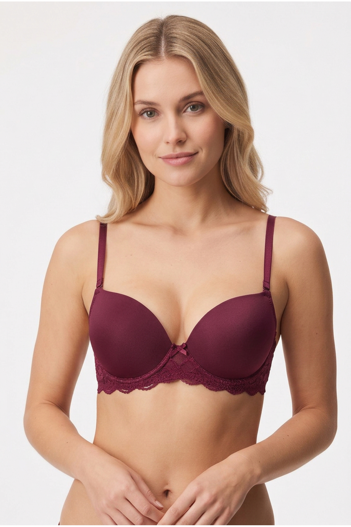 Pierre Cardin Kadın 6211 2'li Ekonomik Paket Push Up Destekli Sütyen - Çıkarılabilir Askılı, Micro Kumaş Kaplı, Dantel Detaylı görsel 2
