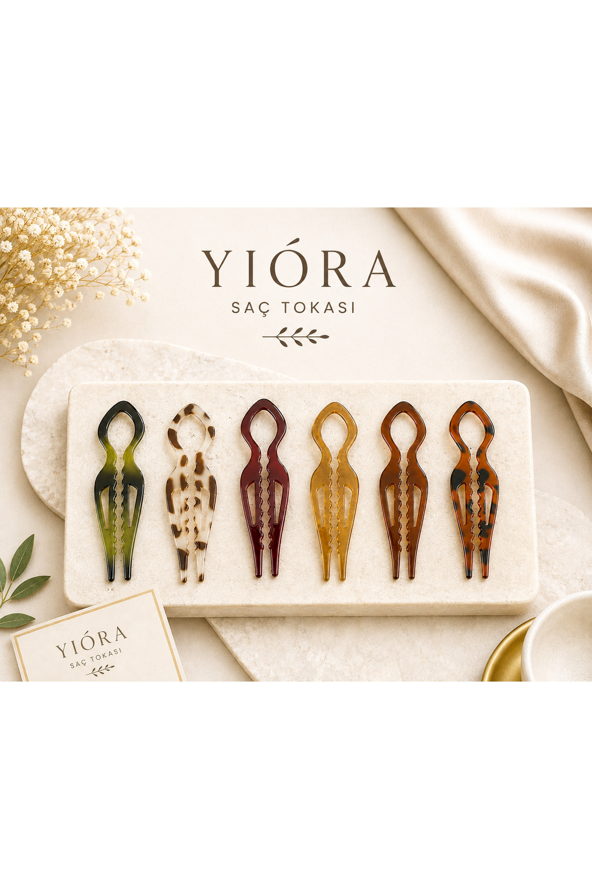 yiora Kadın Nostaljik Desenli Kaydırmaz Dayanıklı Fransız Model French Pin Topuz Tokası 11cm görsel 2