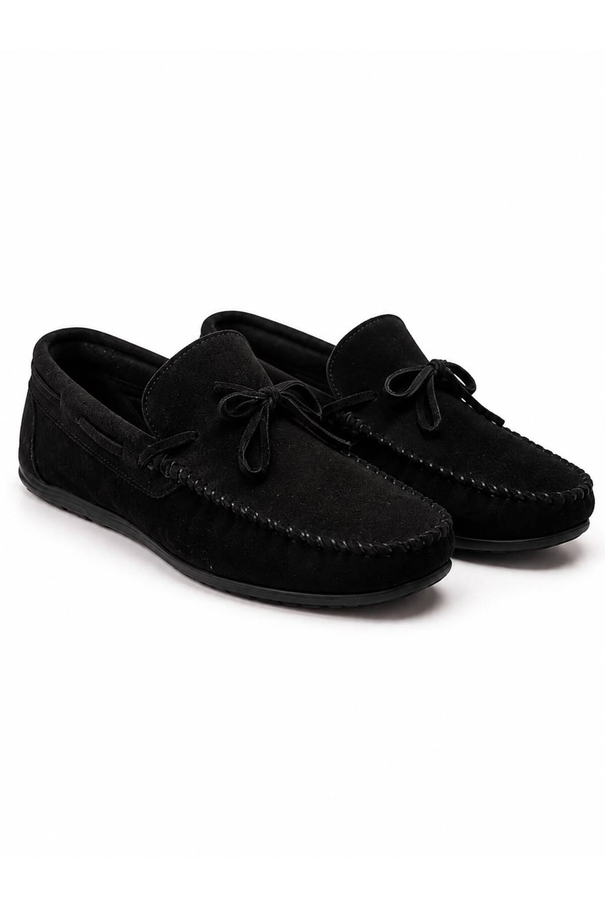 ROYSHOES Erkek Rok siyah deri loafer ayakkabı görsel 6